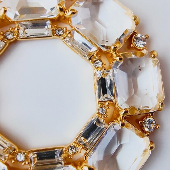 NWT J.CREW Faceted-crystal hoop earrings - Picture 8 of 11